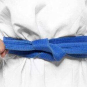 vintage martial art karate taekwondo judo Jiu Jitsu training blue belt